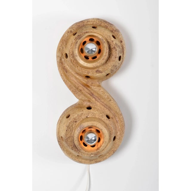 Space Age Ceramic Wall Lamp from Hustadt Leuchten, 1970s For Sale - Image 6 of 6