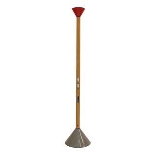 Red and Yellow Metallic Callimaco Floor Lamp by Ettore Sottsass for Artemide, 1980 For Sale