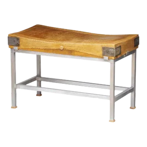 Large Butcher's Chopping Block Table on Stand From England