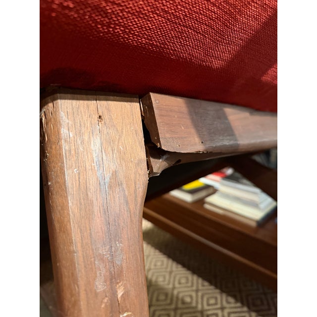 Mid-Century Modern Walnut Gondola Sofa For Sale - Image 9 of 10