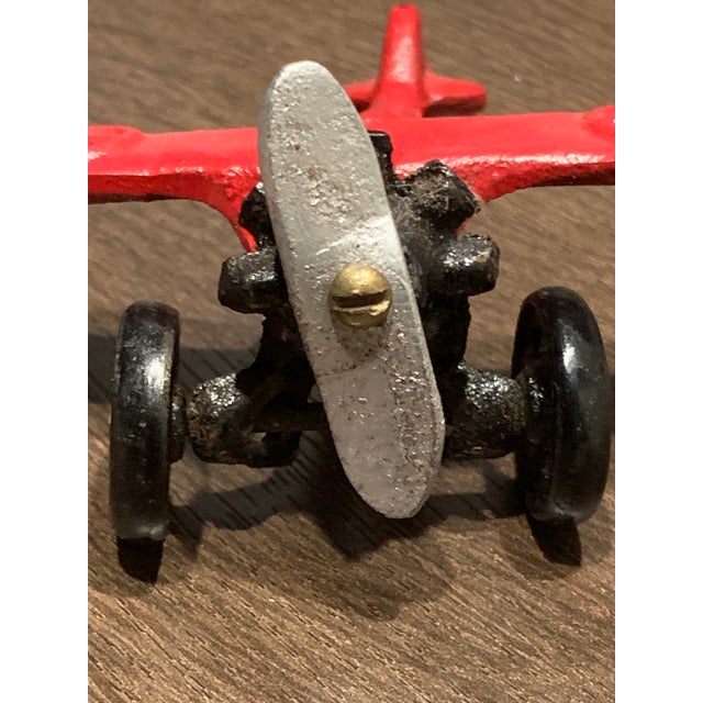 Vintage 1930's Hubley Cast Iron Airplane Very Good Condition Very Rare Item