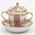 Coalport Porcelain Antique Early 19th Century Coalport Porcelain Covered Two Handled Bouillon Cup & Saucer or Ecuelle Decorated With Urns For Sale - Image 4 of 11