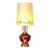 1970s Hollywood Regency Cut Ruby Glass & Crystal Prism Globe Table Lamp Light Up Base For Sale