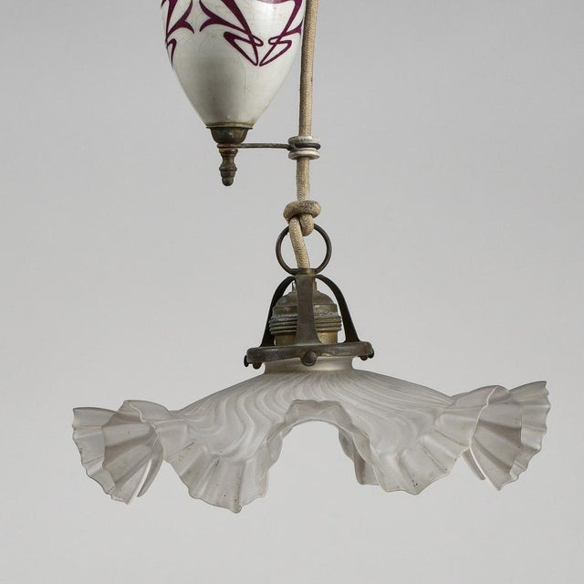 Art Nouveau Ceramic Up-and-Down Pendant For Sale - Image 12 of 18