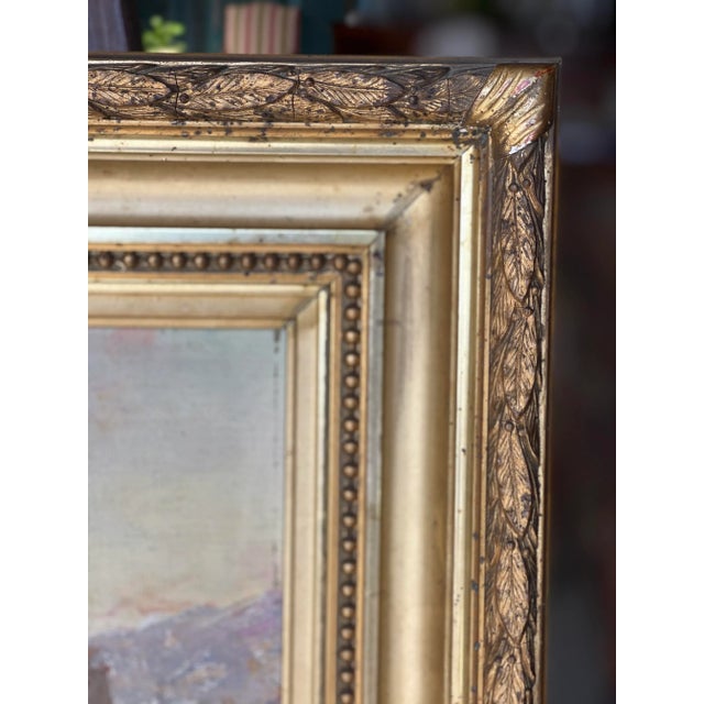 French 19th Century French River Landscape Oil Painting by Charles Munnier, Framed For Sale - Image 3 of 8