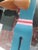 1980s 1987 JW Eaton Postmodern Pink and Blue Wooden Sculpture "Lamppost Flyer" For Sale - Image 5 of 7