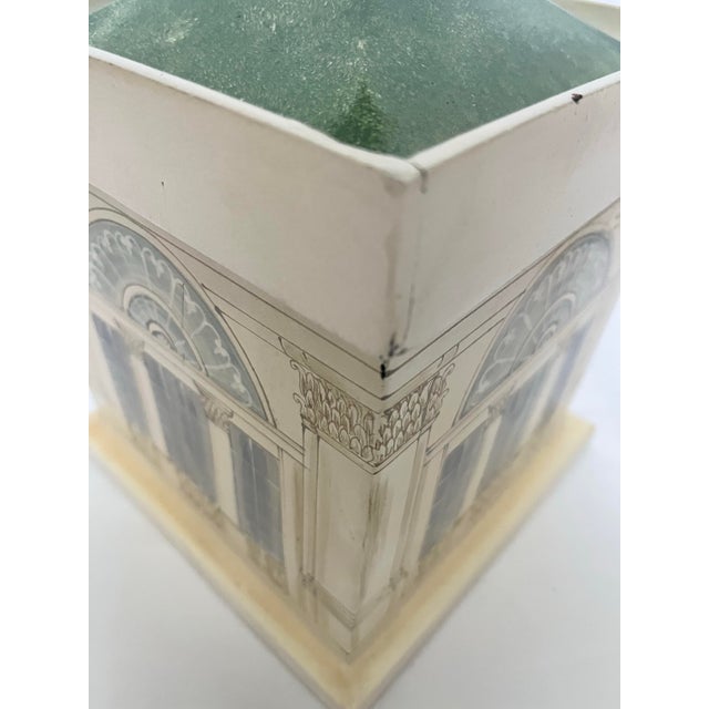 Neoclassical Vintage Architectural House-Form Box – Heavy, Hand-Painted & Full of Character For Sale - Image 3 of 12