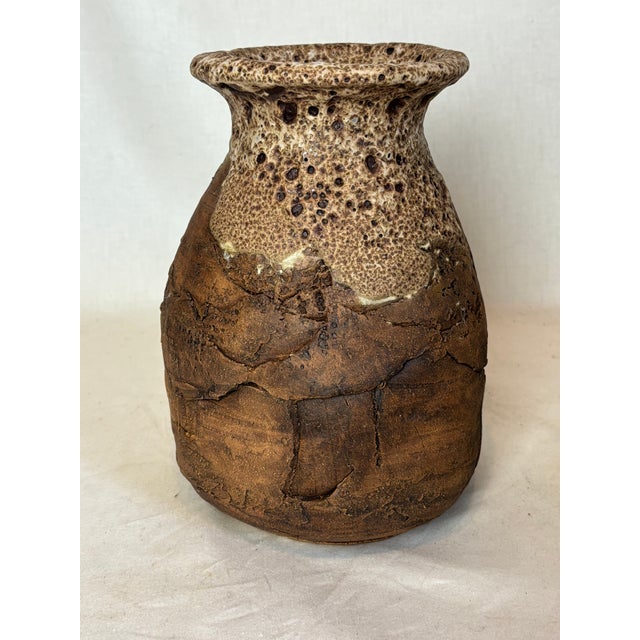 Mid 20th Century Vintage Organic Pottery Vase For Sale - Image 5 of 7