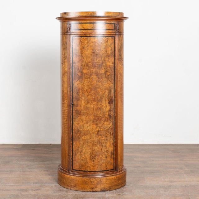 Biedermeier 19th Century Danish Mahogany Veneer Column Cabinet With Single Door For Sale - Image 3 of 13