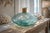 Large Aqua Glass Demijohn Vessel With Twine-Wrapped Neck – 17” Mediterranean Coastal Bottle For Sale In Los Angeles - Image 6 of 9