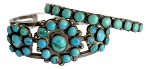 1930s Zuni Turquoise and Silver Bracelet Set