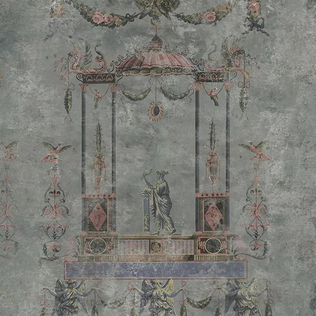 19th Century Style Panoramic Wall Decor on Canvas For Sale - Image 4 of 6