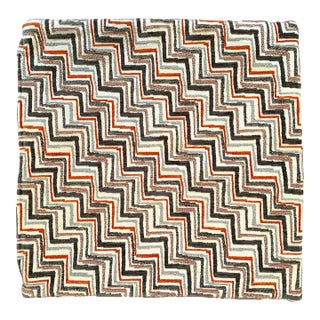 3 Vintage 1970’s Chevron Zig Zag Flocked 3d Velveteen Pillow Covers For Sale