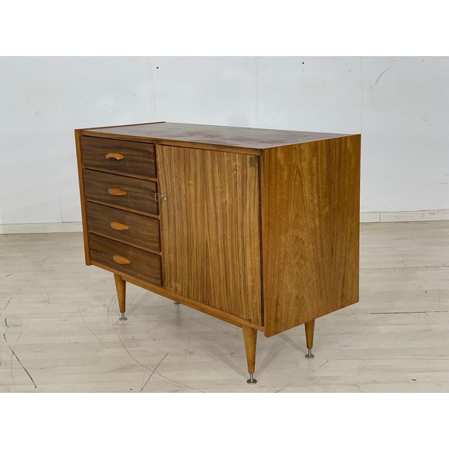 Wood Vintage German Sideboard in Walnut For Sale - Image 7 of 13