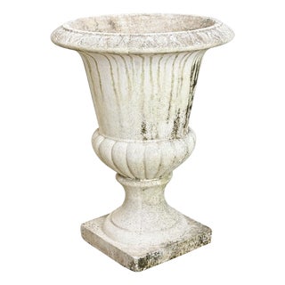French 20th Century Single Reconstructed Stone Urn For Sale