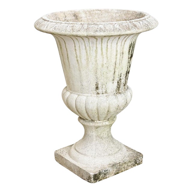 French 20th Century Single Reconstructed Stone Urn For Sale