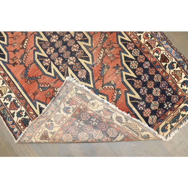 Mazlagan Worn Malayer Rug no. j5277 For Sale - Image 4 of 9