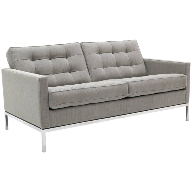 Florence Knoll Loveseat / Settee, Restored, Excellent Condition Chairish