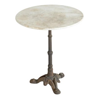 Side Table in Wrought Iron and Marble, 1930s For Sale