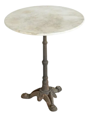 Side Table in Wrought Iron and Marble, 1930s