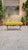 Bench with Light-Colored Crossed Wooden Legs and Yellow Fabric Seat, 1940s For Sale - Image 6 of 10