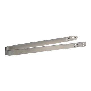 Arne Jacobsen Style Long Stelton Stainless Steel Tongs For Sale