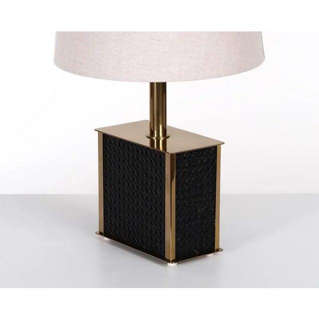 Brass Table Lamp attributed to Bergboms, Sweden, 1970s For Sale - Image 3 of 9
