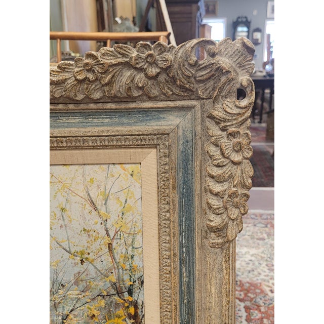 1950s Lucien Delarue Fine French Vintage Oil Painting For Sale - Image 5 of 12