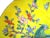 Japanese Antique Yellow Hand Painted Japanese Porcelain Dogwood Bird of Paradise Plate For Sale - Image 3 of 7