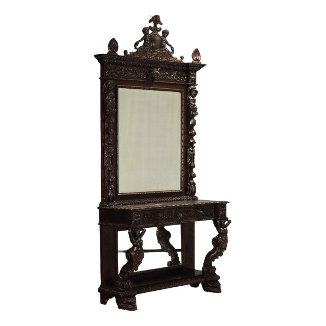 Neobaroque Console with Mirror For Sale
