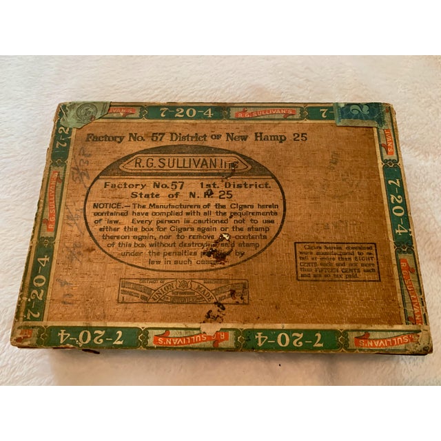 Vintage 1940's R. G. Sullivan Cigar Box For Sale In Washington DC - Image 6 of 8