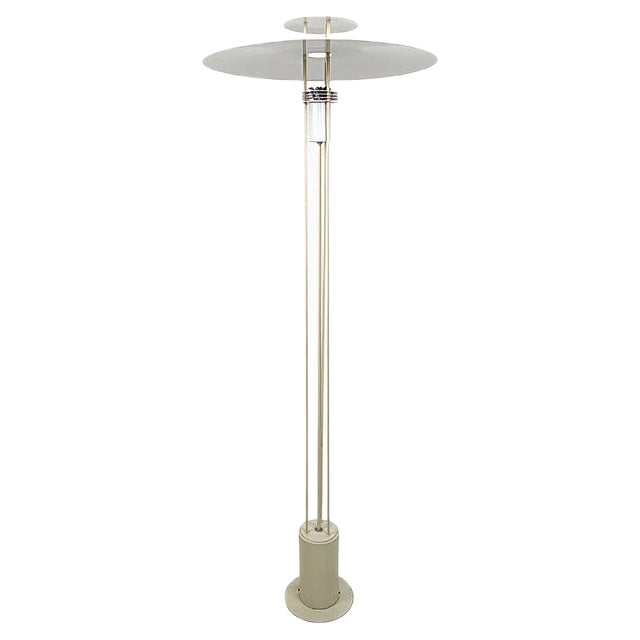 Mid-Century Modern White Steel Floor Lamp from Frandsen For Sale
