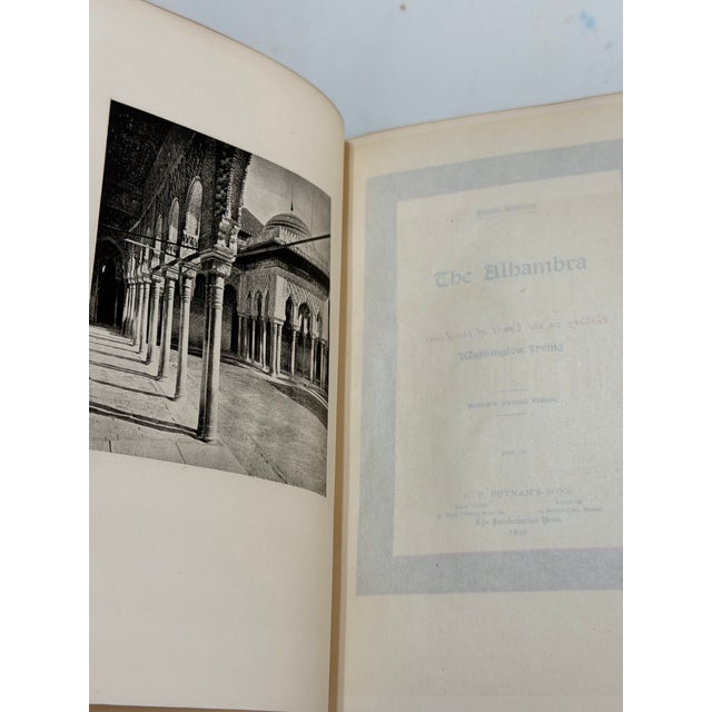 Metal 1892 Washington Irving the Alhambra Darro Edition, 2 Volumes With Original Wrappers For Sale - Image 7 of 12