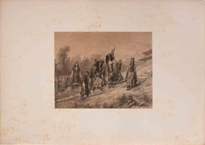 Auguste Raffet, Women at the Fountain, Lithograph, 1830s