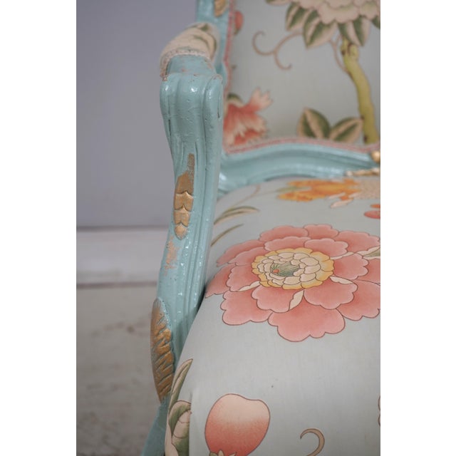 Pair of French Louis XV Style Fauteuil Armchairs For Sale - Image 15 of 18