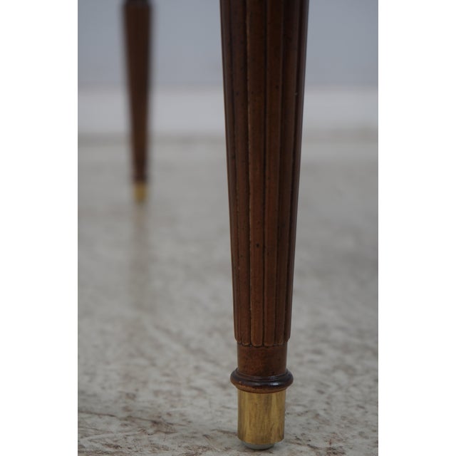 Brown Henredon Sheraton Style Glass Top Coffee Table For Sale - Image 8 of 12