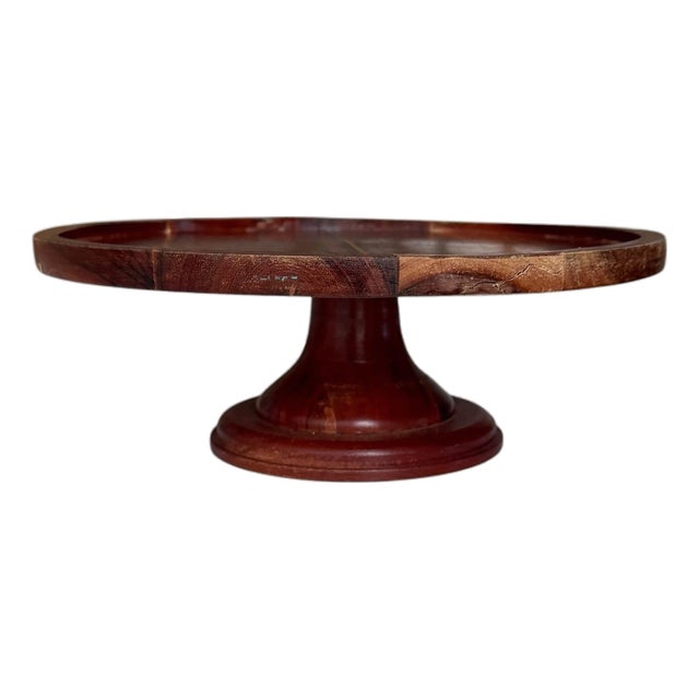Vintage Wooden Cake Stand For Sale