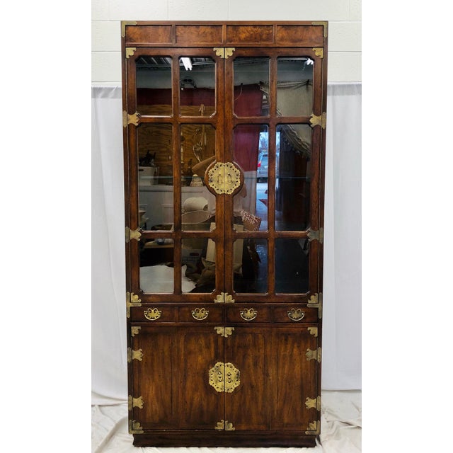 Vintage Henredon Asian Style China Cabinet | Chairish