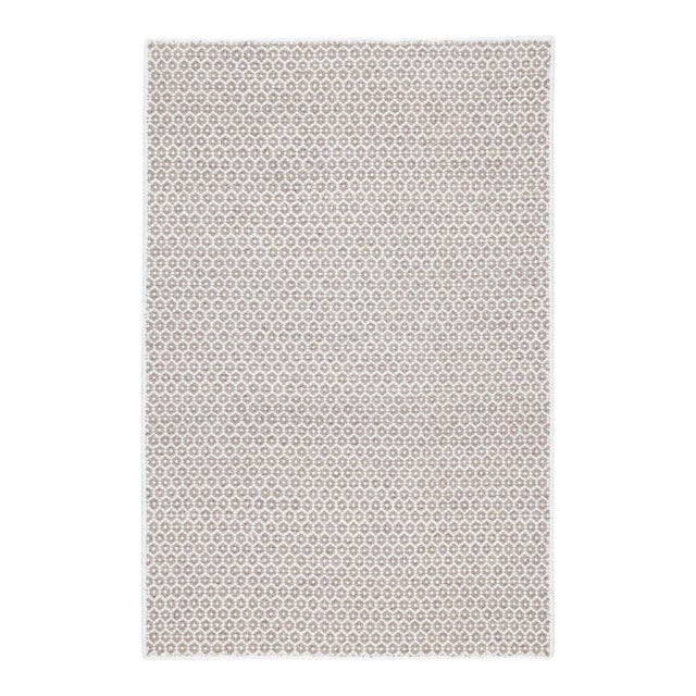 Dash & Albert by Annie Selke Honeycomb Ivory/Grey Woven Wool Rug, 7' 6" x 9' 6" For Sale