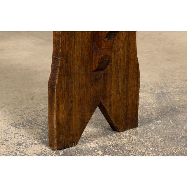 Late 19th Century French Provincial Rustic Pine Farmhouse Bench For Sale - Image 10 of 14
