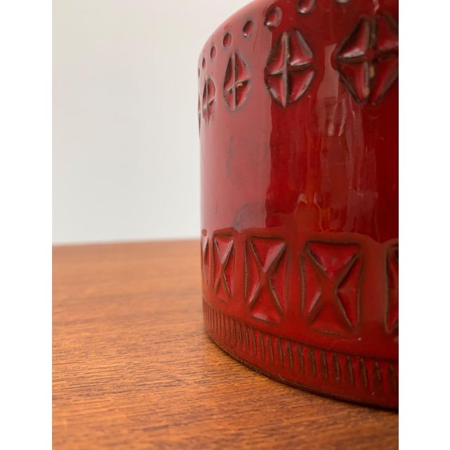 Mid-Century Italian Red Pottery Vase by Aldo Londi for Bitossi, 1960s For Sale - Image 12 of 18