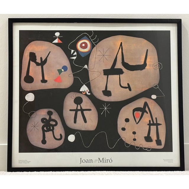 Joan Miró Vintage 1993 Joan Miró, "Dona Escoltant Música" Barcelona Centenary Exhibition Poster, Framed For Sale - Image 4 of 16