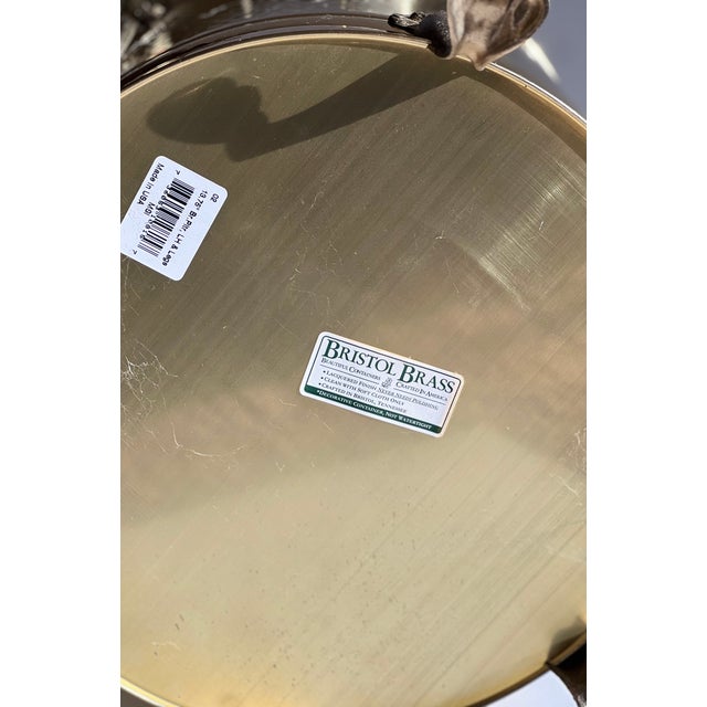 Pair of Large Vintage Brass Lion Head Planters, Attributed to Bristol Brass, Hollywood Regency For Sale - Image 15 of 15