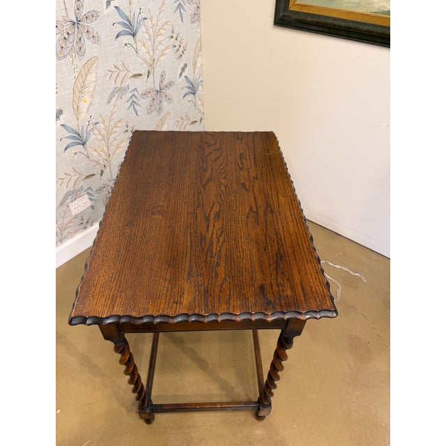 Brown 19th Century English Side Table With Drawer For Sale - Image 8 of 8