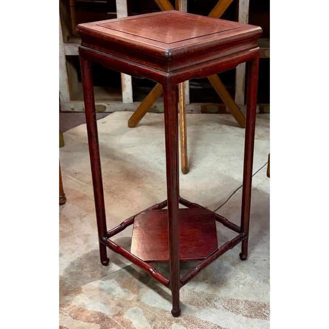 Mid-Century Modern Mid Century Asian Rosewood Side Table For Sale - Image 3 of 6