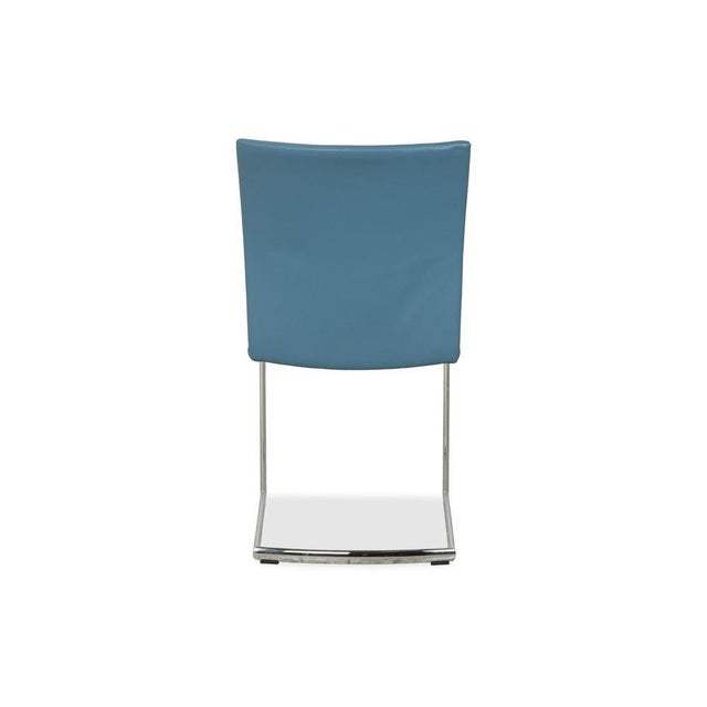 Nobile Swing Leather Chairs in Blue and Petrol from Draenert, Set of 6 For Sale - Image 10 of 13
