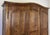 Brown Vintage French Louis XVI Style Carved Oak 3-Door Wardrobe For Sale - Image 8 of 16