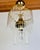Art Deco 1980s Vintage Glass Rod Chandelier With Brass Frame For Sale - Image 3 of 16