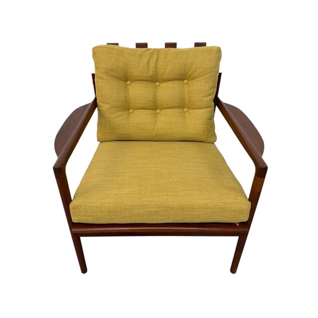 1960s Mid-Century Danish Modern Poul Jensen for Selig Walnut Arm Chairs - Restored! For Sale - Image 5 of 11