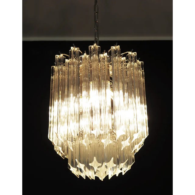 2020s Quadriedri Murano Chandelier – 47 Trasparent Prisms For Sale - Image 5 of 9